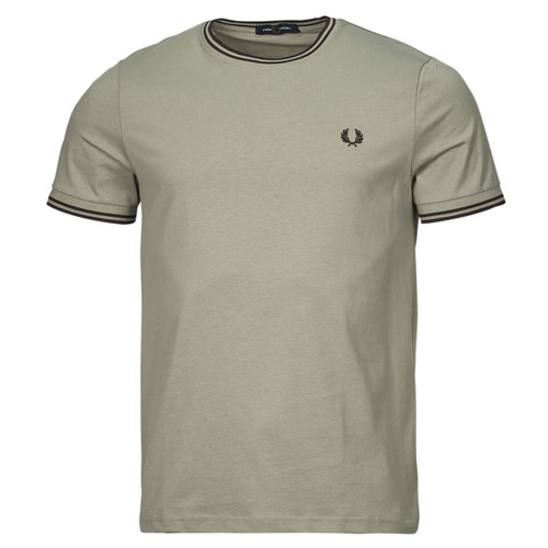 Vêtements Homme Michael Kors embroidered-logo crew-neck T-shirt Blu Fred Perry TWIN TIPPED T-SHIRT Gris