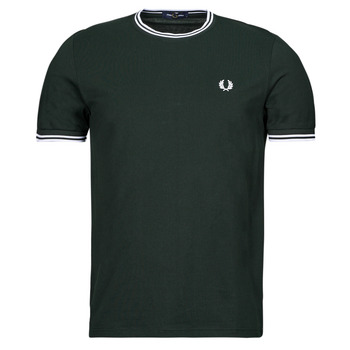 Vêtements Homme T-shirts COMME manches courtes Fred Perry TWIN TIPPED T-SHIRT Noir