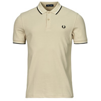 Vêtements Homme Polos manches courtes Fred Perry TWIN TIPPED FRED PERRY Shirt Skull Ecru / Noir