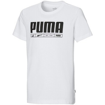 Vêtements Garçon T-shirts manches courtes Puma 847373-02 Blanc
