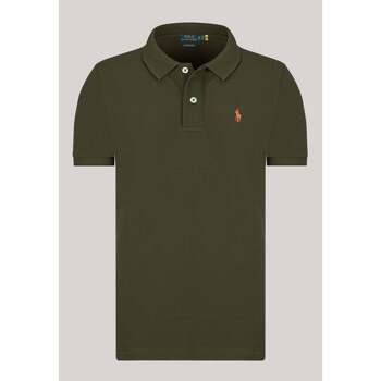 Vêtements Homme T-shirts & Polos Ralph Lauren - Polo Homme Slim Fit KAKI Vert