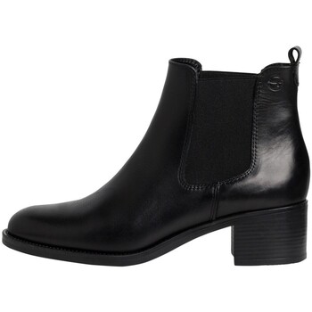 Chaussures Femme Boots Tamaris Bottines Cuir Chelsea Noir