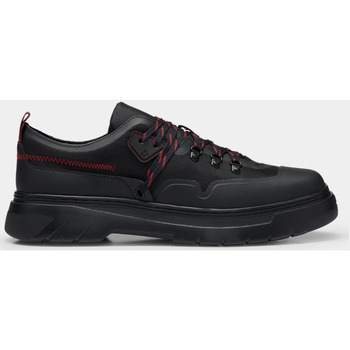 Chaussures Homme Baskets mode BOSS Derbies  avec surpiqûres rouges Noir