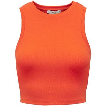 Vêtements Femme Débardeurs / T-shirts SS20 sans manche Only 15282771 VILMA-FIRECRACKER Orange