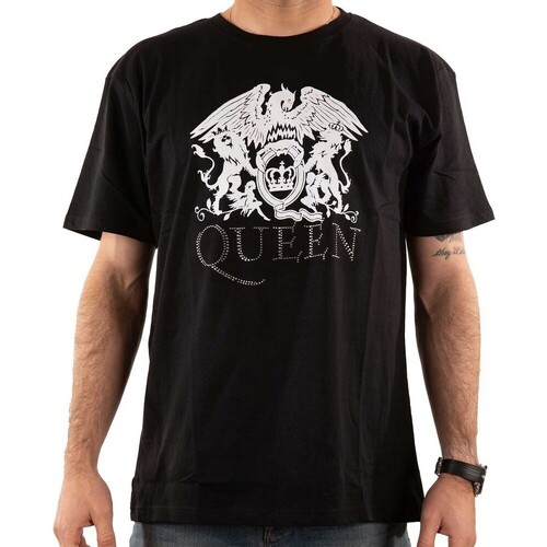 Vêtements T-shirts manches longues Queen Diamante Noir
