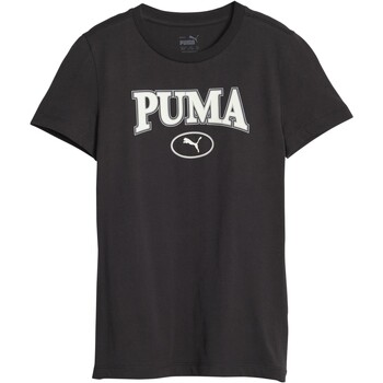 Vêtements Fille T-shirts manches courtes spikes Puma Squad Graphic Noir