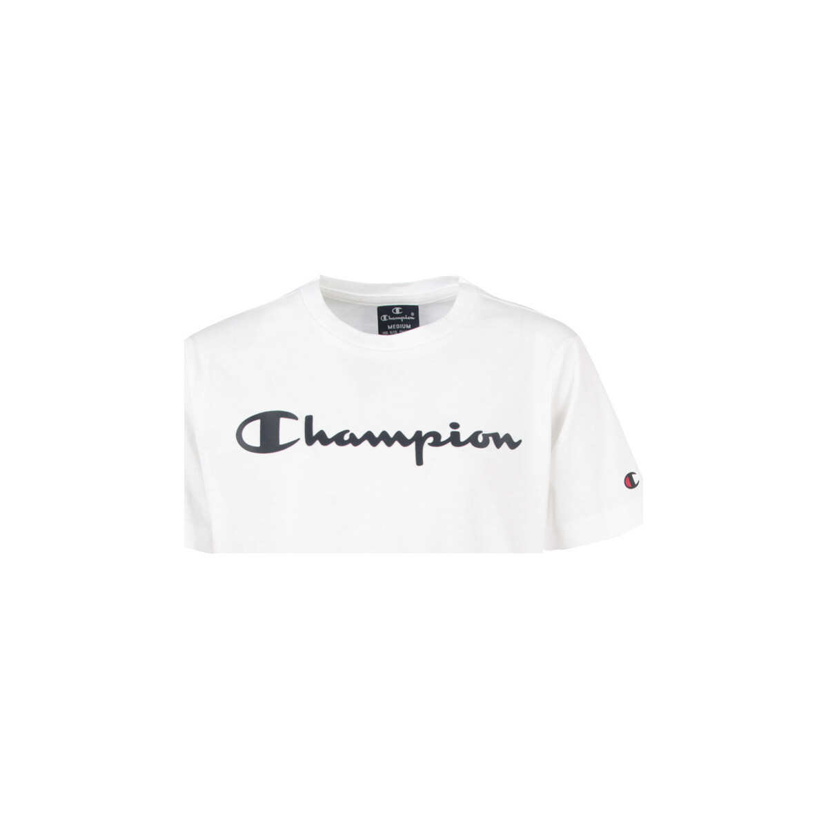 Vêtements Enfant Polos manches courtes Champion X_Crewneck T-Shirt Blanc