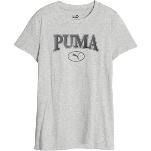 Vêtements Fille T-shirts manches courtes Puma Squad Graphic Gris