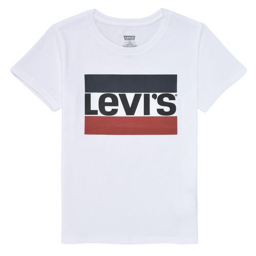 Vêtements Fille Distortion Type SS VA49PVWHT T-shirt Levi's SPORTSWEAR LOGO TEE Blanc