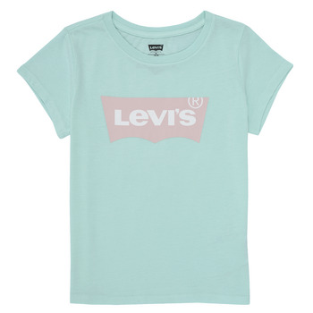 Vêgoes Fille T-shirts manches courtes Levi's BATWING TEE Bleu Pastel / Rose pastel