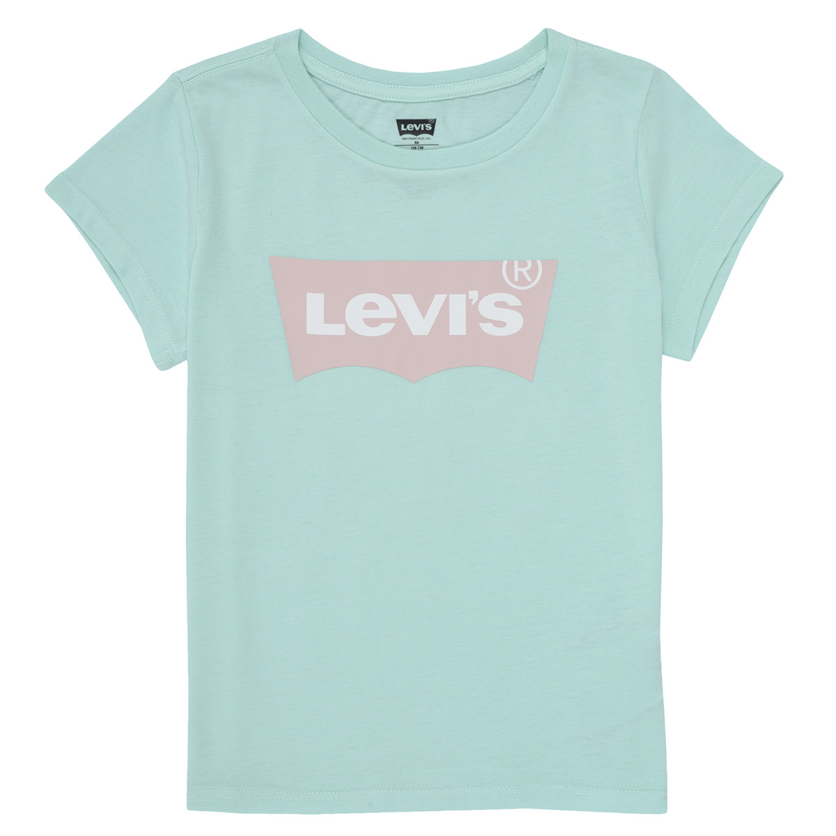 Vêtements Fille T-shirts Gramicci manches courtes Levi's BATWING TEE Bleu Pastel / Rose pastel