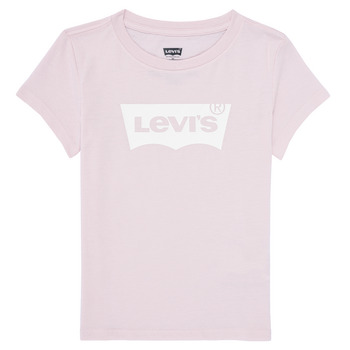 Vêgoes Fille T-shirts manches courtes Levi's BATWING TEE Rose / Blanc