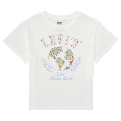 Vêgoes Fille T-shirts manches courtes Levi's EARTH OVERSIZED TEE Blanc