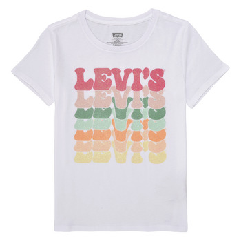 VêHills Fille T-shirts manches courtes Levi's ORGANIC RETRO LEVIS SS TEE Multicolore / Blanc