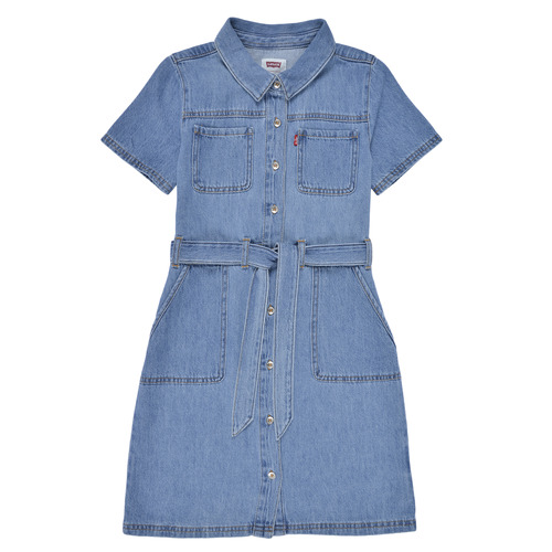 Vêtements Fille Mini Mom Jeans Levi's ORGANIC UTILITY DRESS Denim