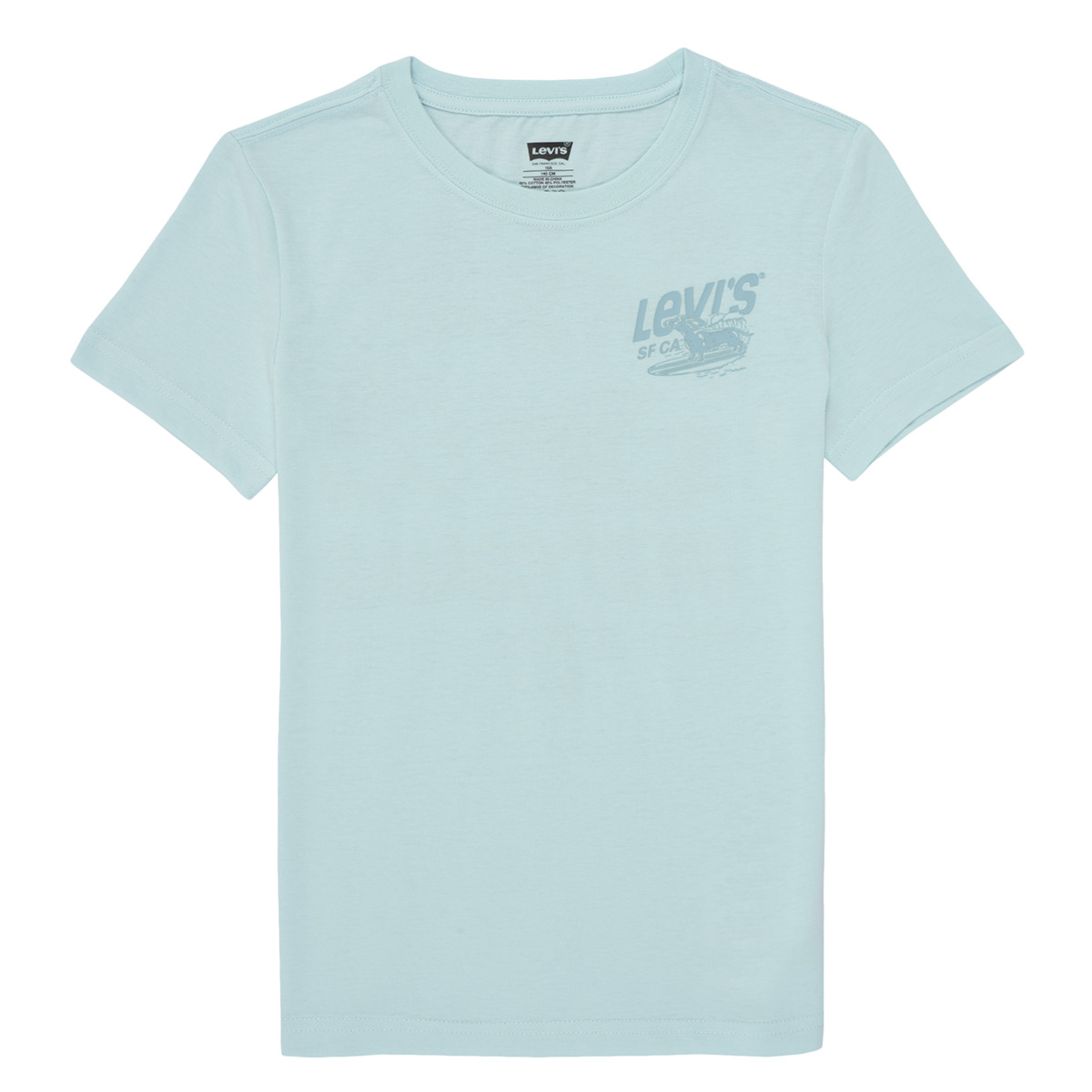 Vêtements Garçon T-shirts check-pattern manches courtes Levi's SURFING DACHSHUND TEE Multicolore / Bleu