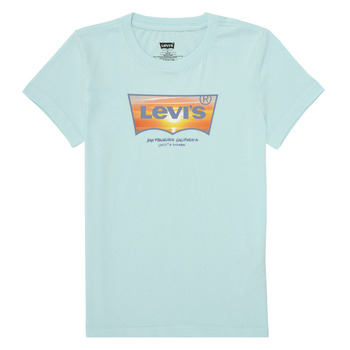 Vêtements Garçon T-shirts manches courtes Levi's SUNSET BATWING TEE Bleu / Orange