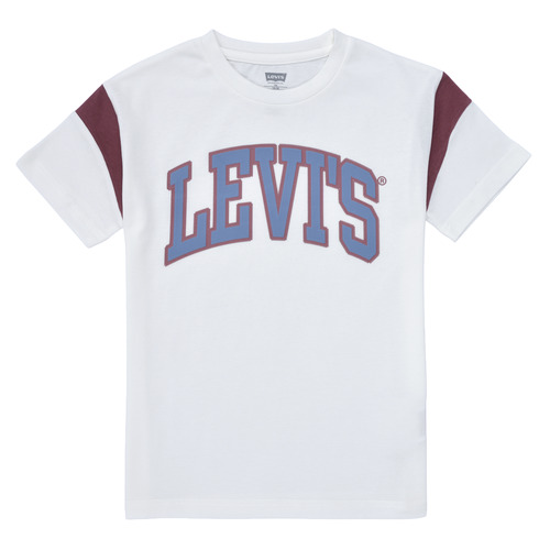 Vêtements Garçon Davos Jacket Ladies Levi's LEVI'S PREP SPORT TEE Blanc / Bleu / Rouge