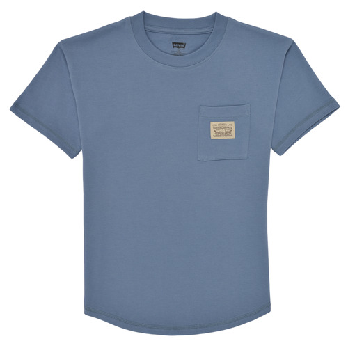 Vêtements Garçon T-shirts manches courtes Levi's CURVED HEM POCKET TEE Bleu
