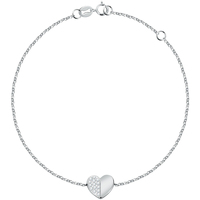Montres & Bijoux Femme Bracelets Cleor Bracelet en or 375/1000 et crystal Blanc