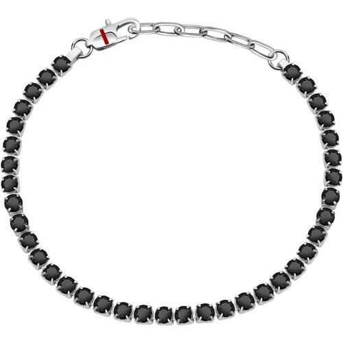 Rideaux / stores Homme Bracelets Sector Bracelet en acier et cristal Noir