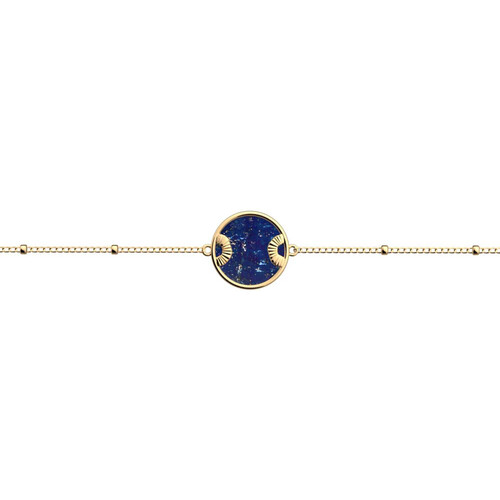 Montres & Bijoux Femme Bracelets Les Georgettes Bracelet souple Les Cadettes doré lapis lazuli Jaune