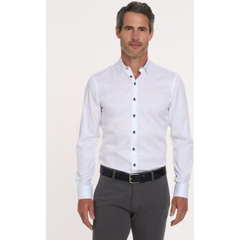 R2 Amsterdam R2 Chemise Twill Blanche Manches Extra Longues Blanc