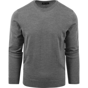 sweat-shirt suitable  pull-over mérinos col rond anthracite 