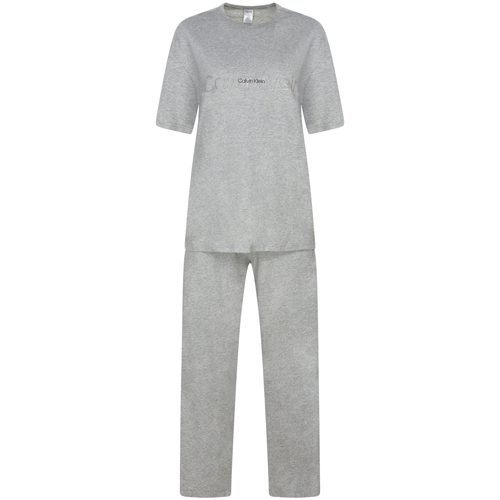 Vêtements Homme Pyjamas / Chemises de nuit Calvin Klein Jeans turn Pyjama long, ensemble pantalon Tee-shirt Gris