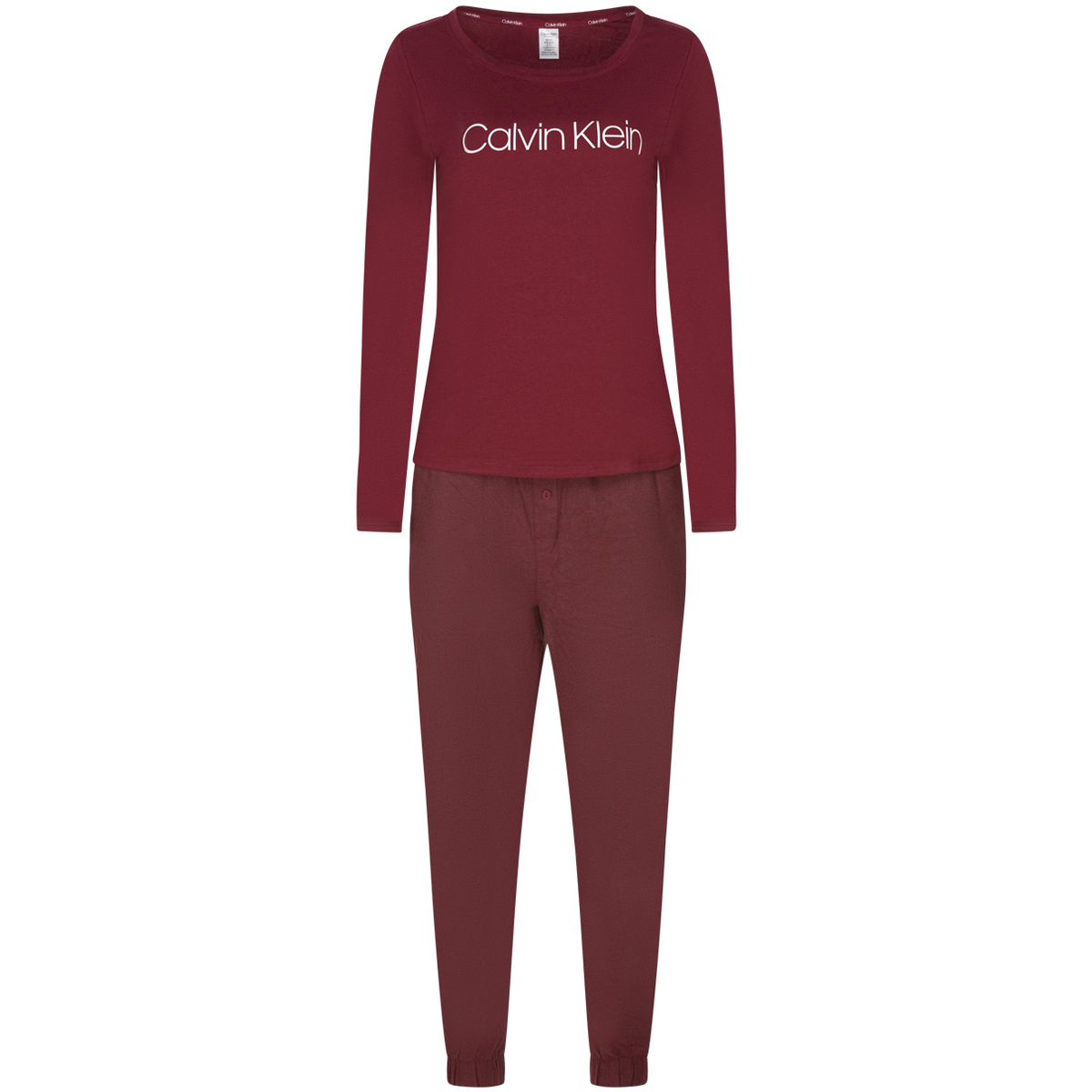 Vêtements Homme Pyjamas / Chemises de nuit Calvin Klein Jeans Pyjama long coton Bordeaux