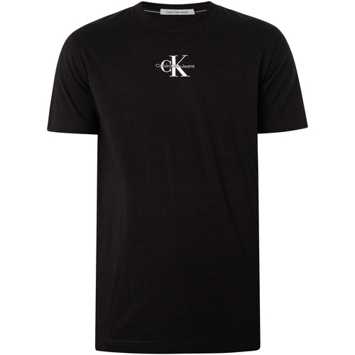 Vêtements Homme T-shirts manches courtes Calvin Klein Jeans T-shirt classique Monologo Noir