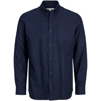 Vêtements Homme Chemises manches longues Jack & Jones 12216466 JPRBROOK GRINDLE SHIRT LS SN PERFECT NAVY Bleu