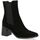 Chaussures Femme Boots medial Pao Boots medial cuir velours Noir