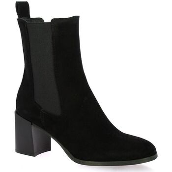 Chaussures Femme grey Boots Pao grey Boots cuir velours Noir
