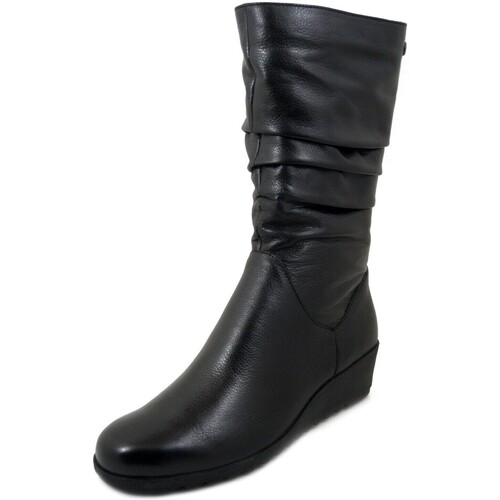 Chaussures Femme Bottes Caprice Bottes de neige, Cuir-25417 Noir