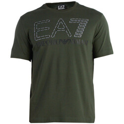 Vêtements Homme T-shirts & Polos Ea7 Emporio velvet-effect Armani Tee-shirt EA7 Vert