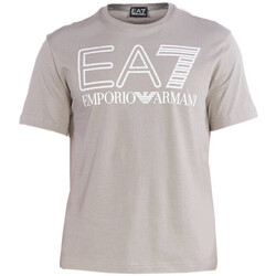Vêtements Homme T-shirts & Polos Ea7 Emporio velvet-effect Armani Tee-shirt EA7 Gris