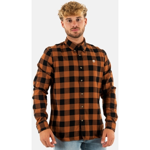 Vêtements Homme Chemises manches longues Timberland 0a2d7e Orange