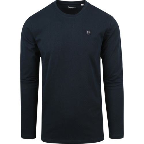 Vêtements Homme T-shirts & Polos Knowledge Cotton Apparel T-shirt Longsleeve Marine Bleu