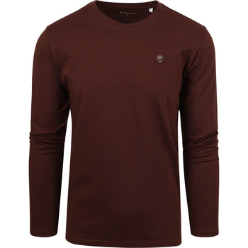 Vêtements Homme T-shirts & Polos Knowledge Cotton Apparel T-shirt Longsleeve Bordeaux Bordeaux