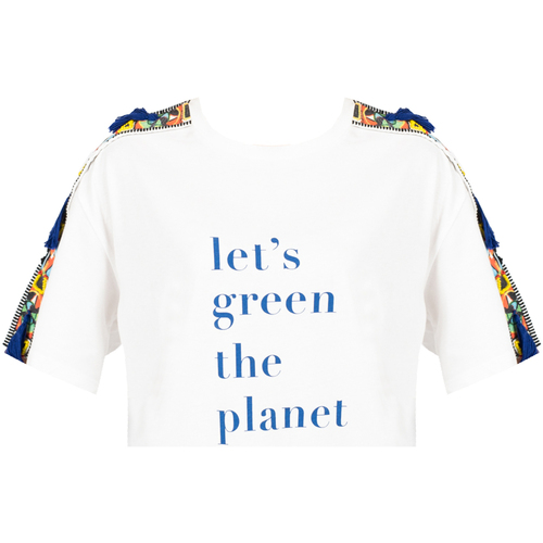 Vêtements Femme T-shirts Deluxe manches courtes Pinko 1E100A Y5WQ | Granadilla Blanc