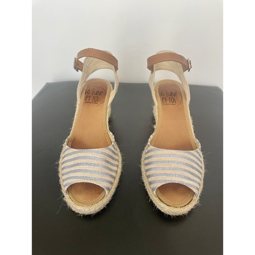 Chaussures Femme Sandales et Nu-pieds La Lune Et Toi Sandales compensées Bleu