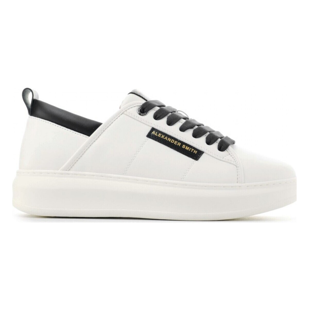 Chaussures Homme Baskets mode Alexander Smith Eco Wembley Homme Blanc Noir Blanc