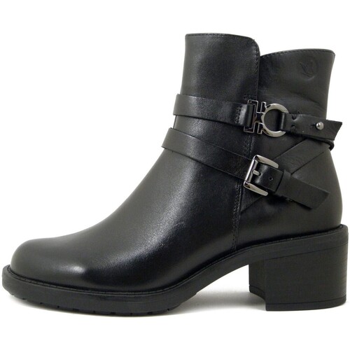 Chaussures Femme Boots Caprice Femme Chaussures, Bottine, Cuir-25323 Noir