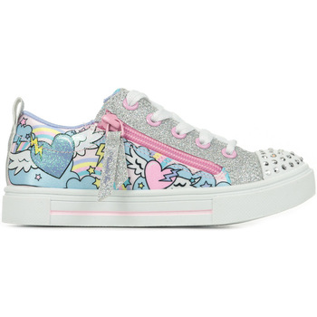 Chaussures Fille Baskets mode Skechers Flying Hearts Gris