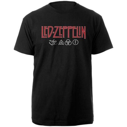 Vêtements T-shirts manches longues Led Zeppelin  Noir