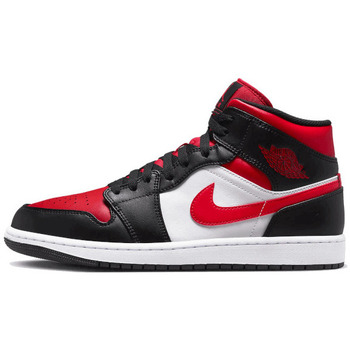 Chaussures Baskets mode Nike Air Jordan 1 Mid Alternate Bred Toe (GS) Rouge