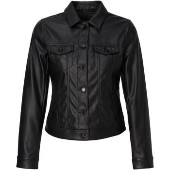 Vêtements Femme Vestes Salsa Trucker jacket in pu Noir