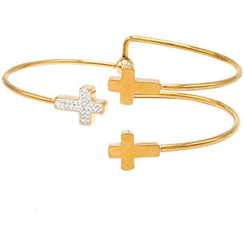 Montres & Bijoux Femme Bracelets Sab & Jano Bracelet doré 3 croix Doré