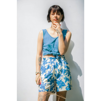 Vêtements Femme Shorts / Bermudas Sab & Jano Short bleu Hawai Bleu